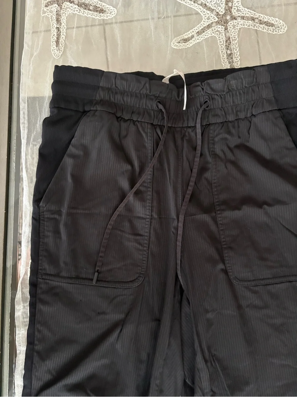 lululemon dance studio athletica Black Ribbed Waistband Pants